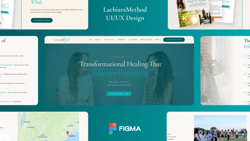 LachiaraMethod website UI/UX design created in Figma by ConicPlex, showcasing a modern wellness website interface and responsive design concepts.